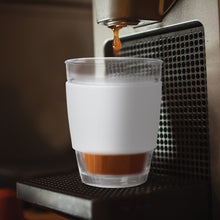 Load image into Gallery viewer, Perka® Rizzo 12 oz. Glass Mug w/ Silicone Grip & Lid