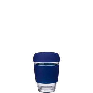Perka® Rizzo 12 oz. Glass Mug w/ Silicone Grip & Lid