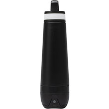 Load image into Gallery viewer, Perka® Acadia II 18 oz. Black Double Wall Stainless Steel Speaker Bottle
